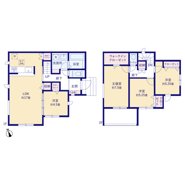 グラファーレ一宮市西大海道３期４棟の見取り図