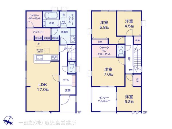 リーブルガーデン鹿児島市本名町の見取り図