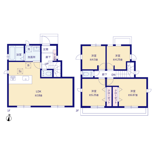 グラファーレ4201西東京市芝久保町１９期１７棟の見取り図