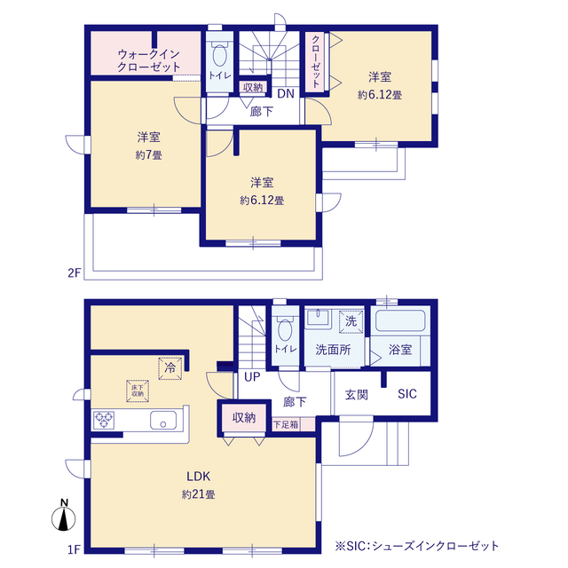 グラファーレ4308春日部市藤塚１８期１棟の見取り図