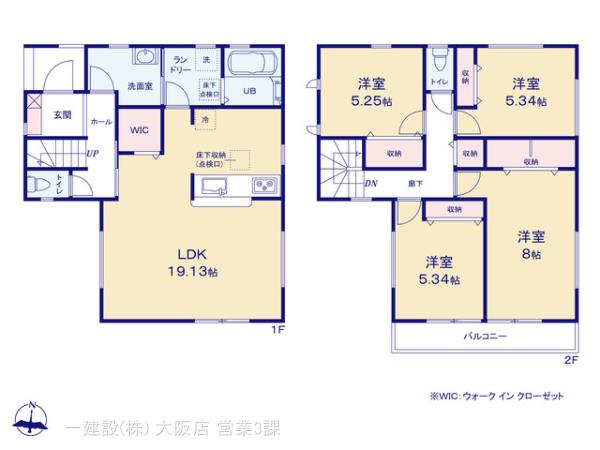 リーブルガーデン平野区加美東６期の見取り図