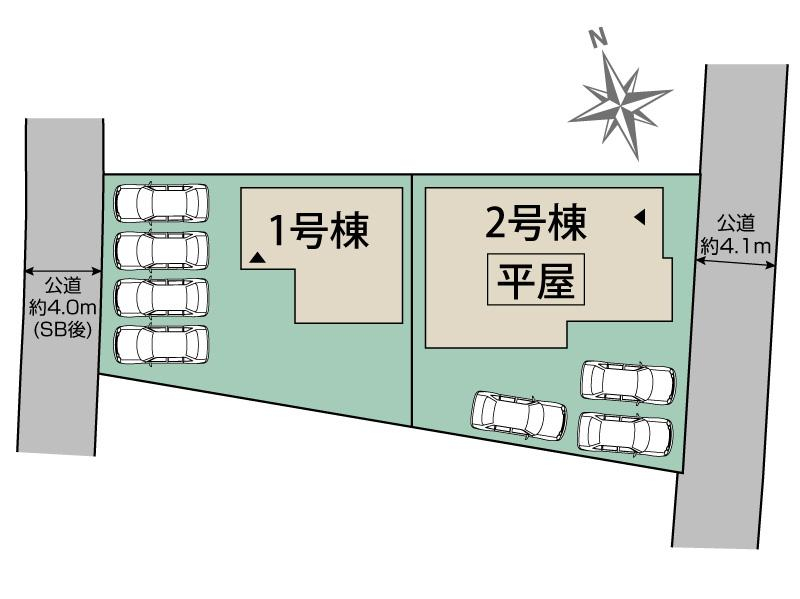ブルーミングガーデンうるま市石川２丁目２期２棟の見取り図