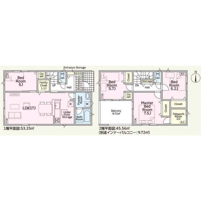 クレイドルガーデン各務原市那加土山町 第4の見取り図