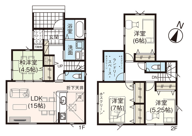 グラファーレ4372新潟市津島屋２期１棟の見取り図