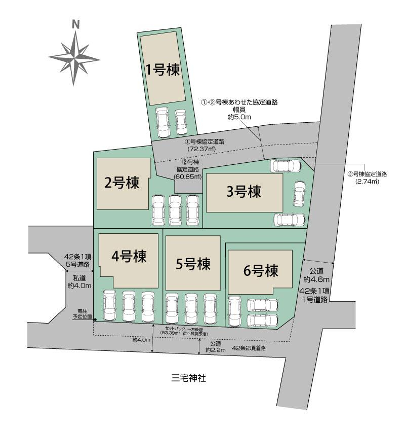 ブルーミングガーデン亀岡市三宅町６棟の見取り図