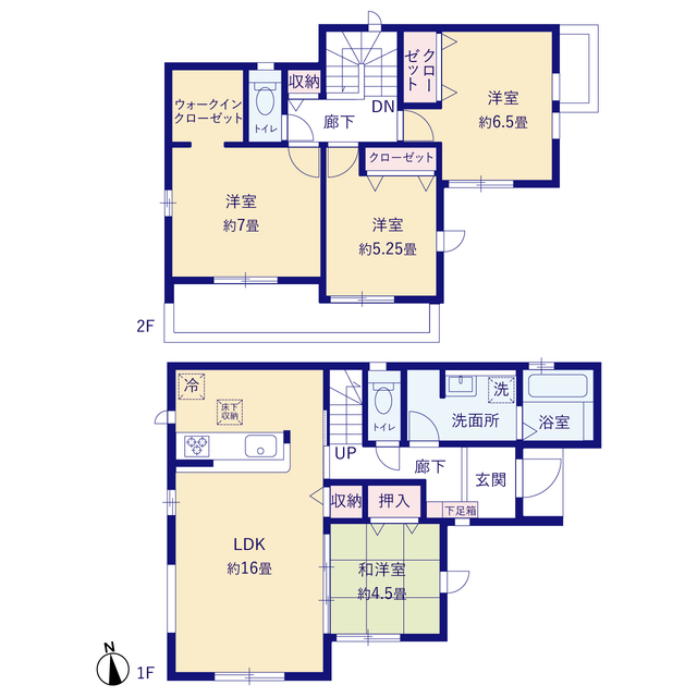 グラファーレ4386佐倉市石川４期２棟の見取り図
