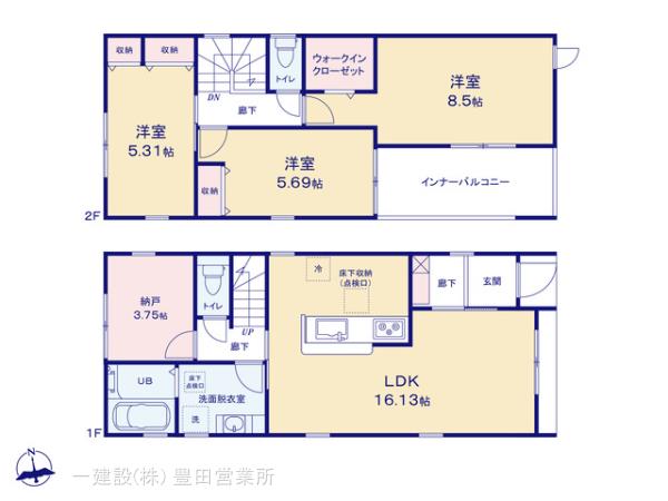 リーブルガーデン豊田市小川町の見取り図