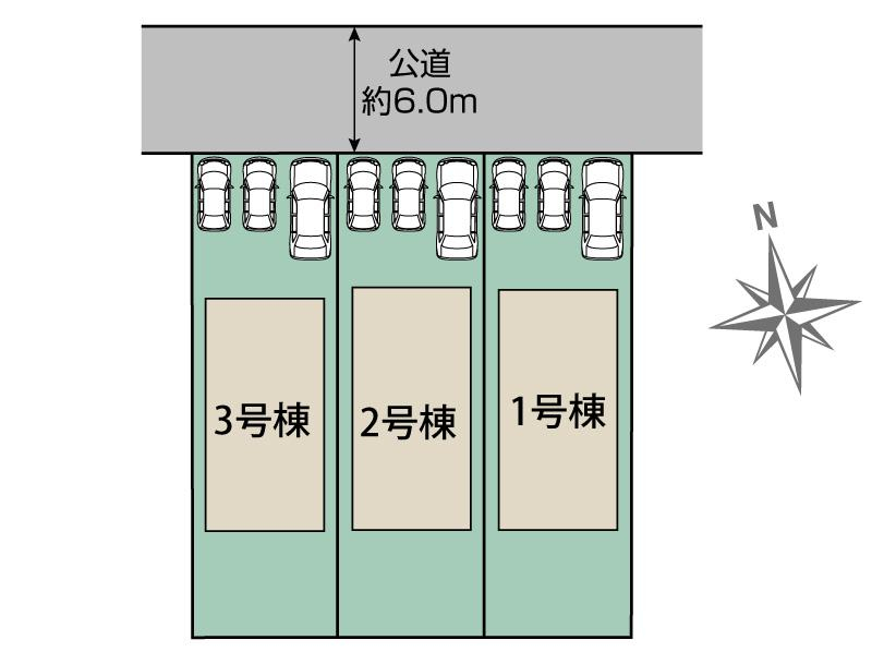 ブルーミングガーデン郡山市静西一丁目３棟の見取り図