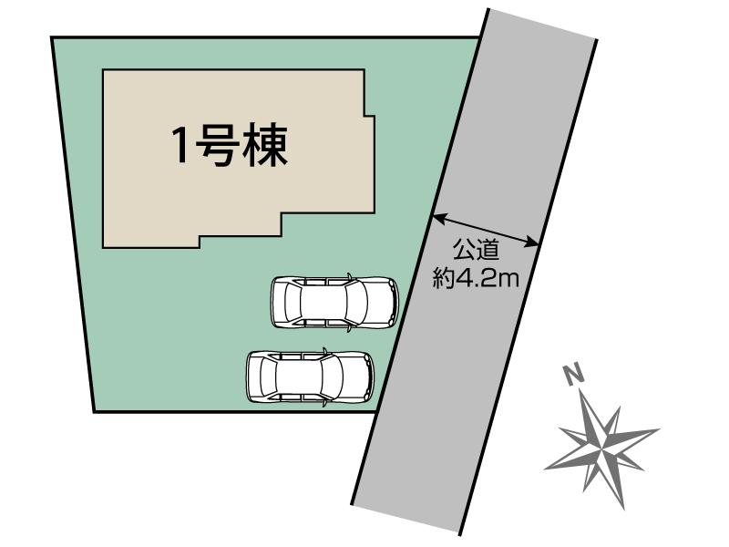 ブルーミングガーデン笠間市鴻巣２棟の見取り図