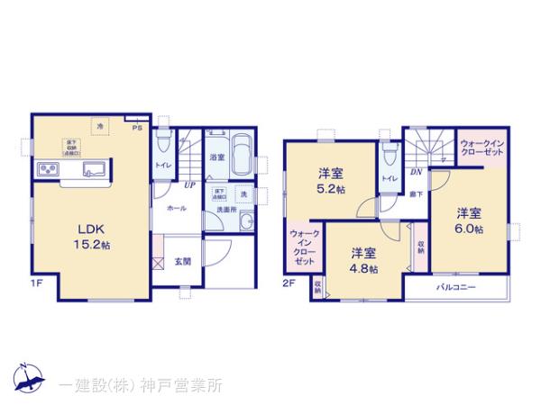 リーブルガーデン垂水区西脇３期の見取り図