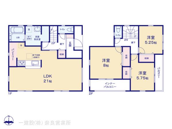 リーブルガーデン香芝下田西３期の見取り図