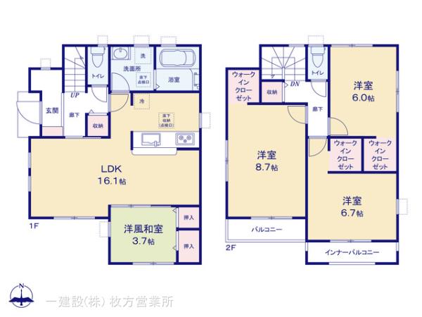 リーブルガーデン寝屋川市萱島東１丁目６期の見取り図