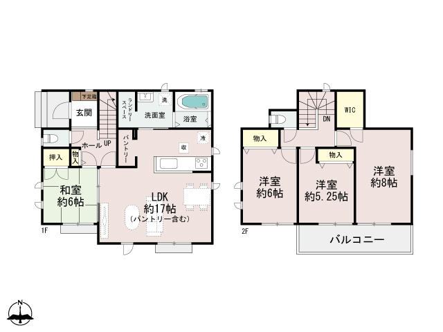 ハートフルタウン神戸垂水区北舞子1丁目1064番の見取り図
