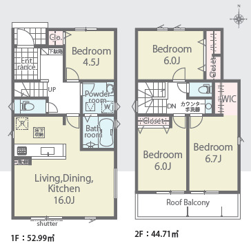 リナージュ豊川市本野町０１期の見取り図