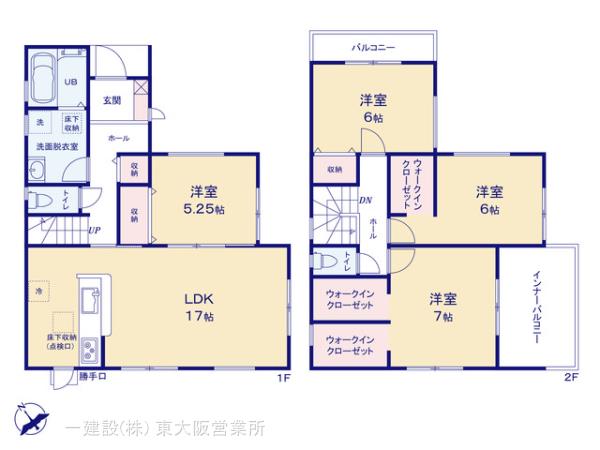 リーブルガーデン貝塚市久保９期の見取り図
