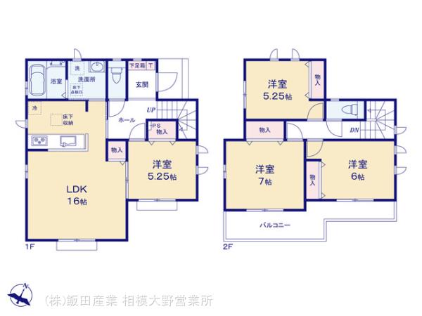 ハートフルタウン座間市相模が丘4丁目1281番2の見取り図