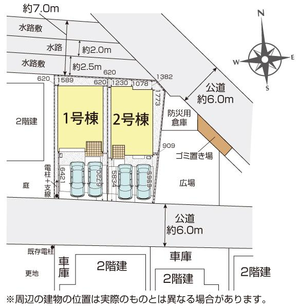 ブルーミングガーデン狭山市東三ツ木２棟の見取り図