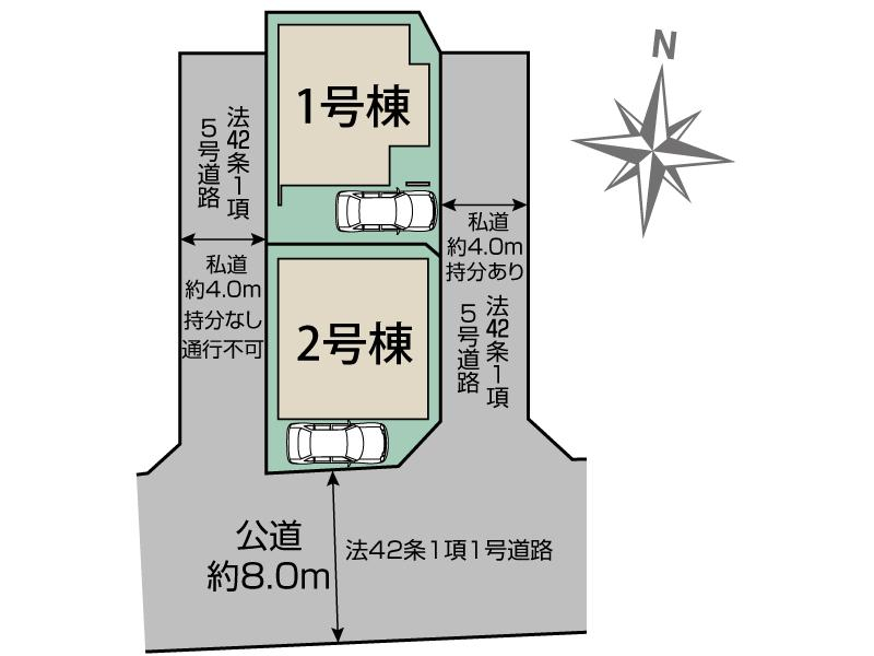 ブルーミングガーデン川口市前川４丁目２棟の見取り図