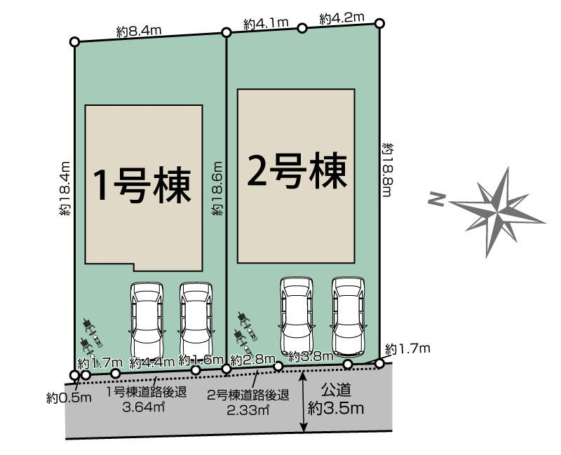 ブルーミングガーデン香芝市平野２棟の見取り図