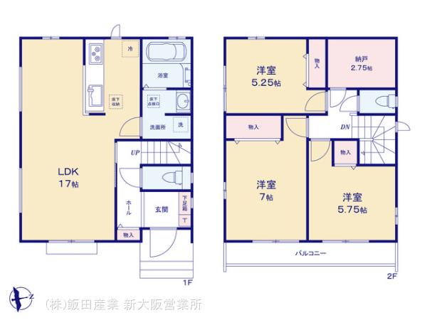 ハートフルタウン神戸北区鹿の子台北町4丁目19番の見取り図