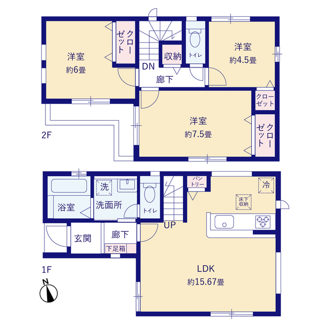 グラファーレ4386千葉市瑞穂２期３棟の見取り図
