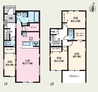 グラファーレ瀬戸市品野町６期２棟の見取り図