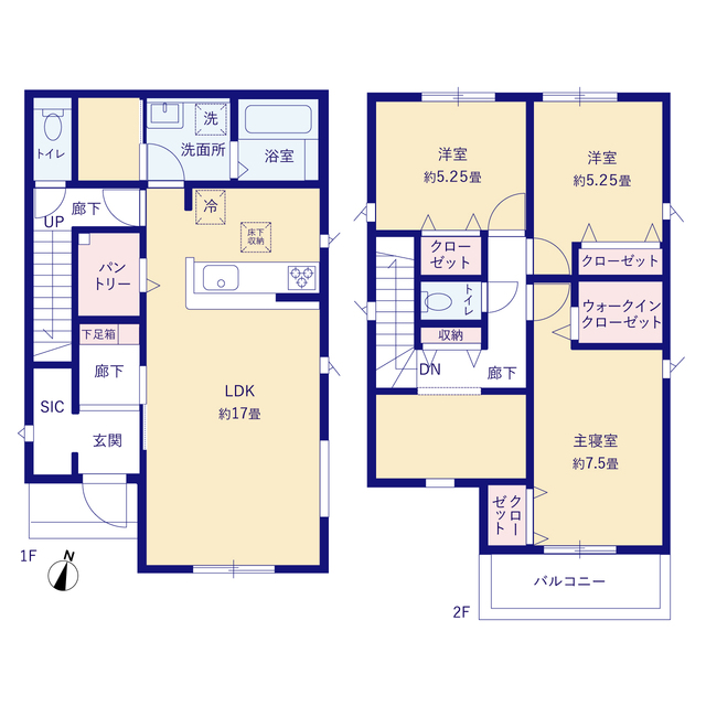 グラファーレ瀬戸市品野町５期４棟の見取り図