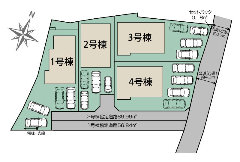 ブルーミングガーデンうるま市高江洲４棟の見取り図
