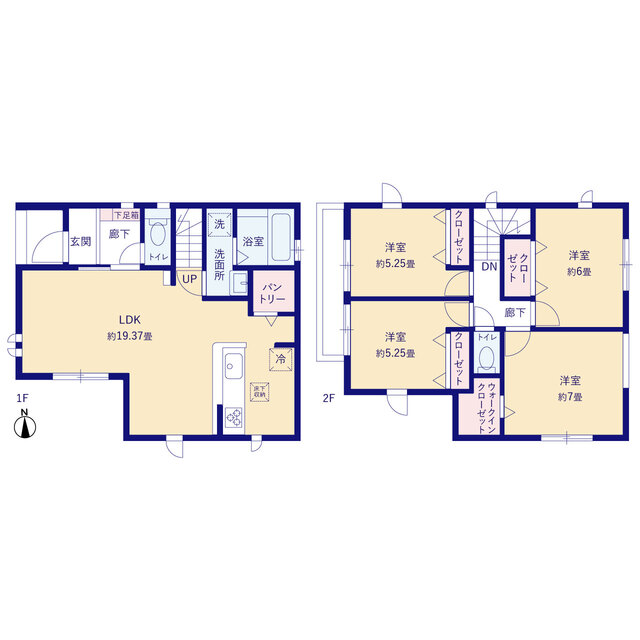 グラファーレ4229厚木市下荻野２期１棟の見取り図