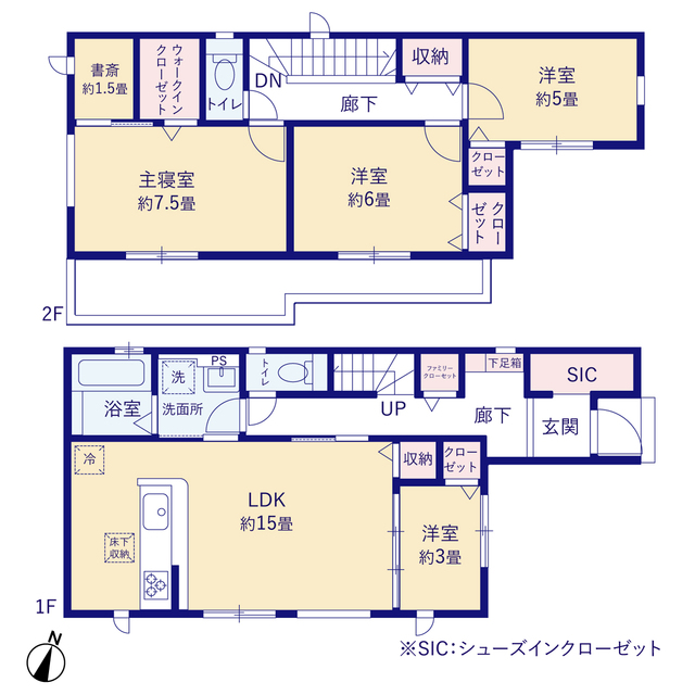 グラファーレ4337岡崎市細川町２期２棟の見取り図