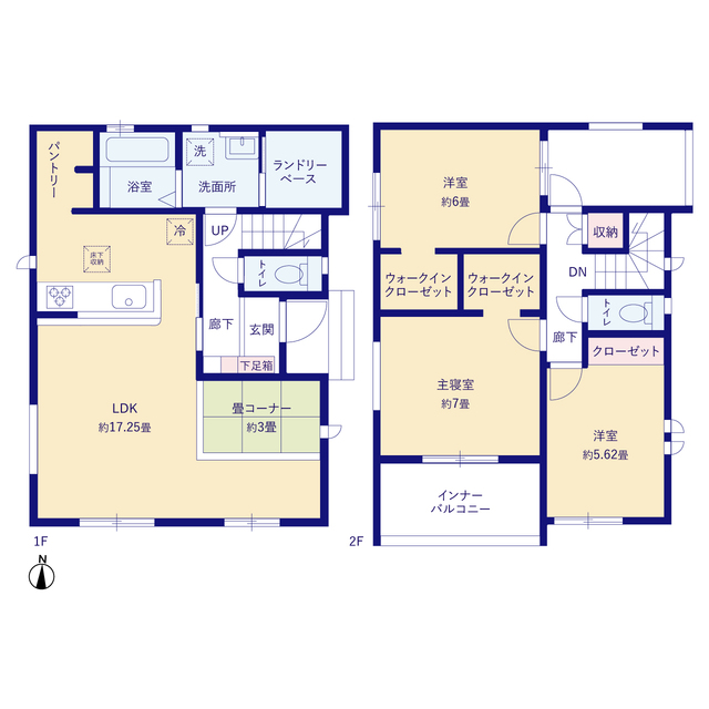 グラファーレ4379南城市玉城親慶原２棟の見取り図