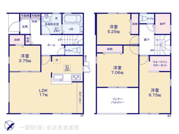 リーブルガーデン犬山市上野の見取り図