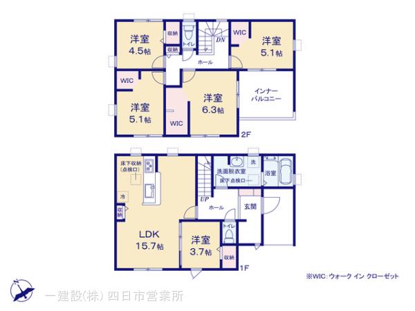 リーブルガーデン鈴鹿市庄野東第２の見取り図