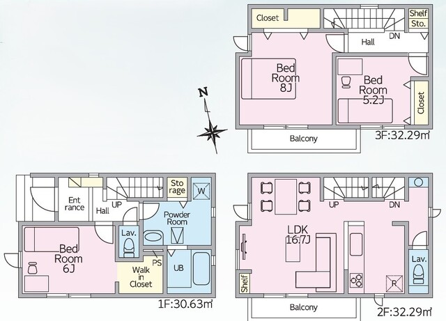 リナージュ広島西区東観音町　第１期の見取り図