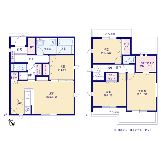 グラファーレ春日井市牛山町２期１棟の見取り図