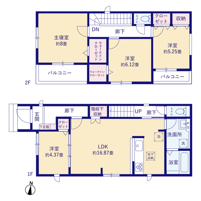 グラファーレ名古屋市中之島通２期１棟の見取り図
