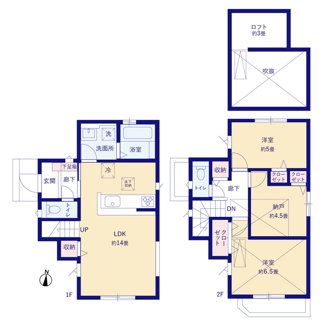 グラファーレ4363東久留米市中央町６期１棟の見取り図