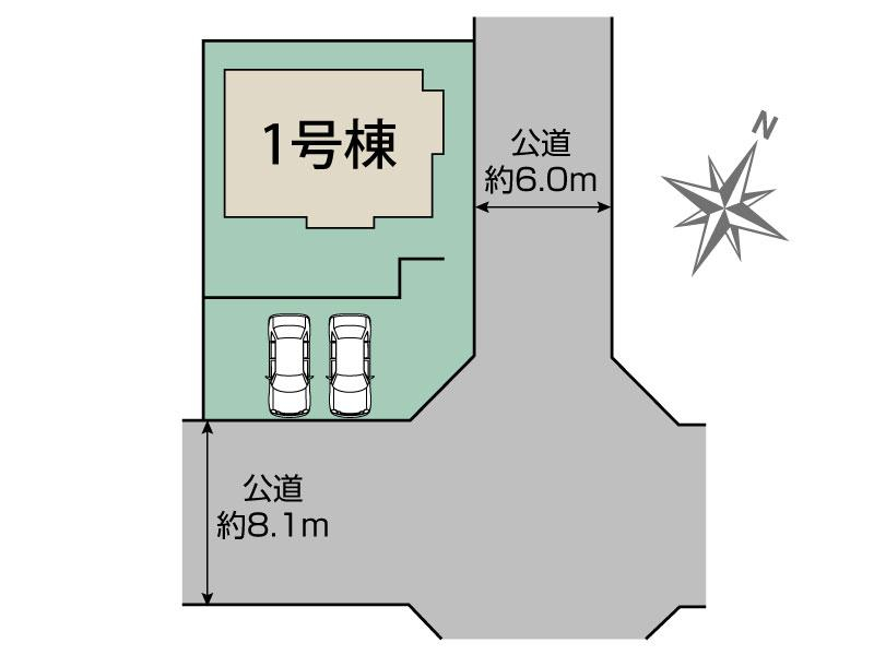 ブルーミングガーデン富谷市富ケ丘３丁目８期１棟の見取り図