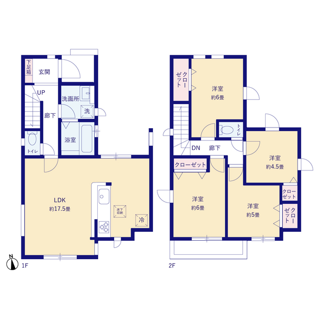 グラファーレ4263小平市天神町４期１棟の見取り図