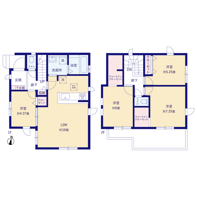 グラファーレ4319草加市稲荷１１期１棟の見取り図