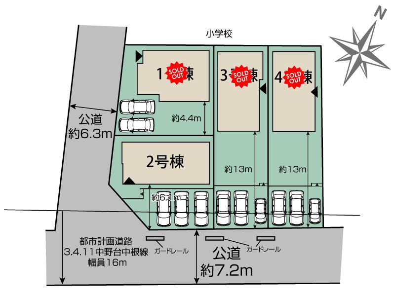 ブルーミングガーデン野田市宮崎４棟の見取り図