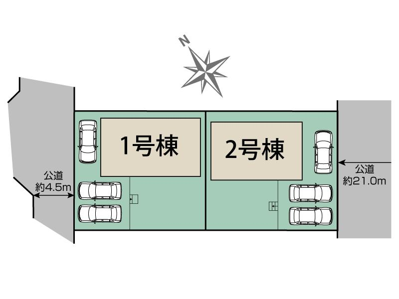 ブルーミングガーデン千葉市若葉区若松台１丁目２棟の見取り図