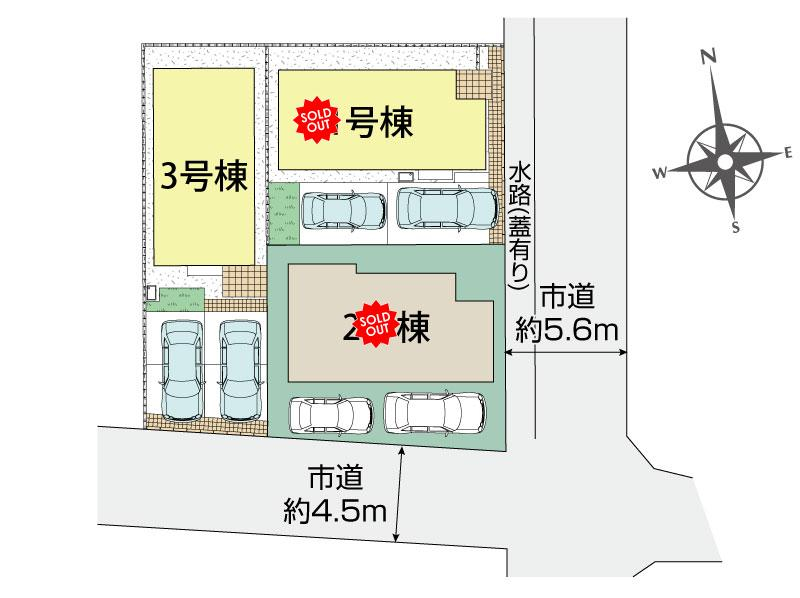 ブルーミングガーデン調布市多摩川３丁目３棟の見取り図