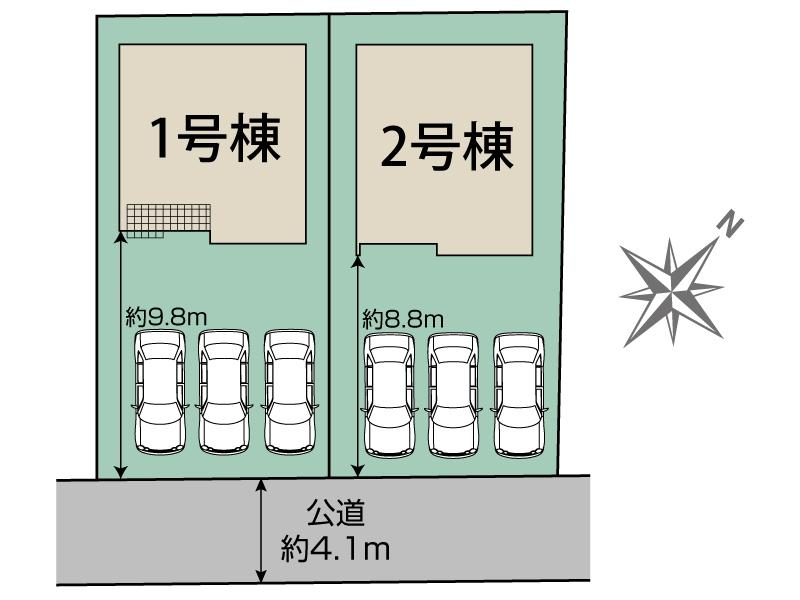 ブルーミングガーデン豊田市高岡本町南２棟の見取り図