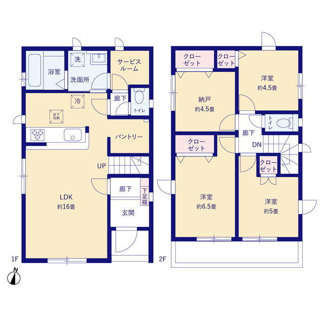 グラファーレ4263所沢市久米８期２棟の見取り図