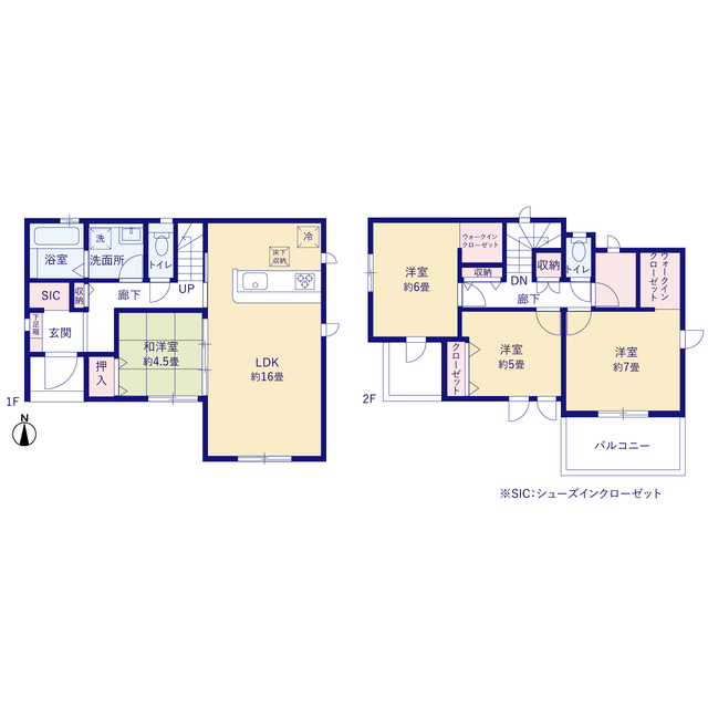 グラファーレ4392広島市美鈴が丘西２期１棟の見取り図