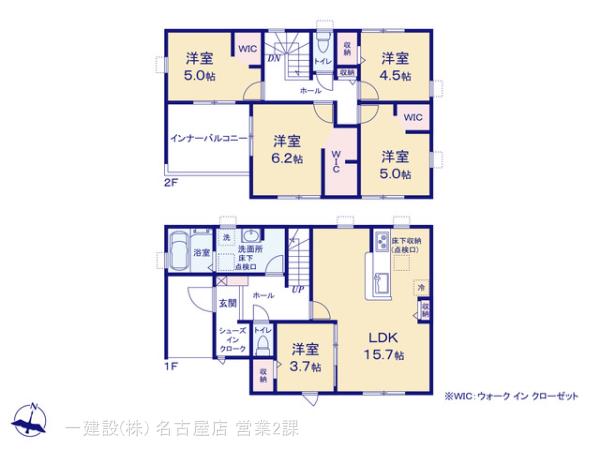 リーブルガーデン犬山市橋爪地蔵下の見取り図