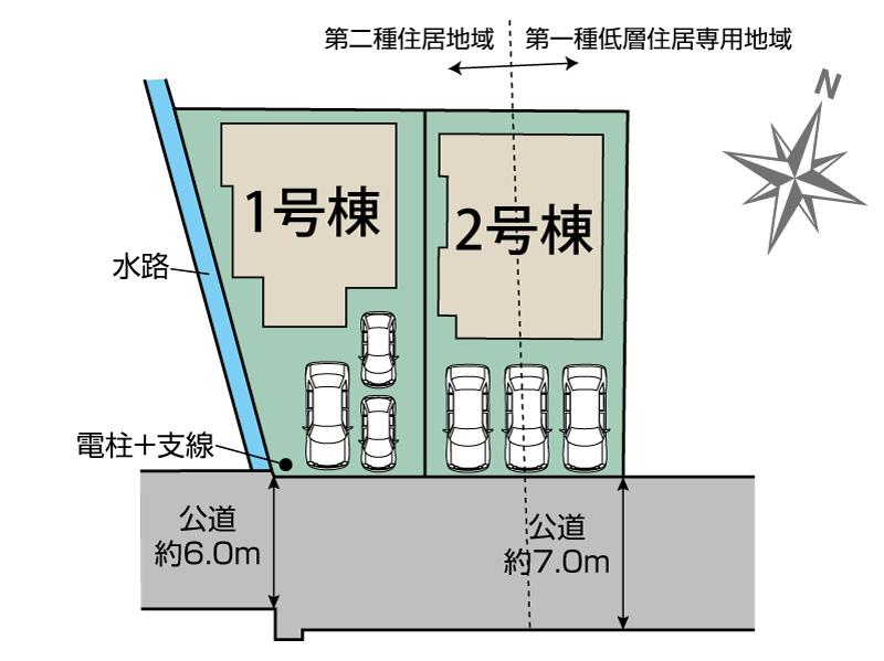 ブルーミングガーデン郡山市大槻町針生２棟の見取り図
