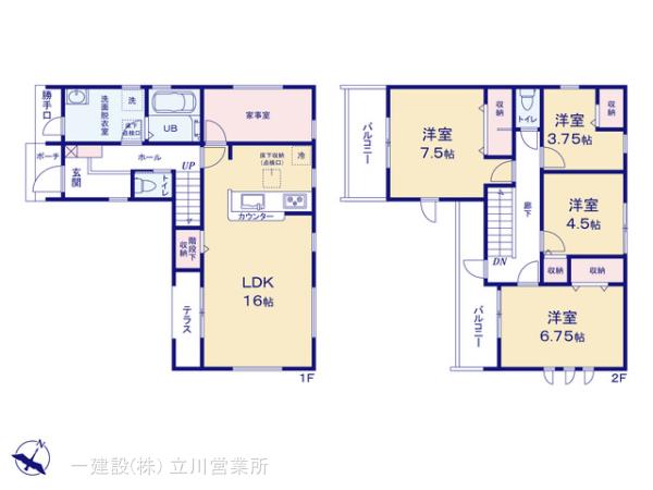 リーブルガーデン羽村栄町第3期の見取り図