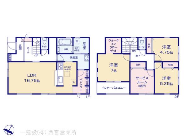 リーブルガーデン堺市中区福田１３期の見取り図